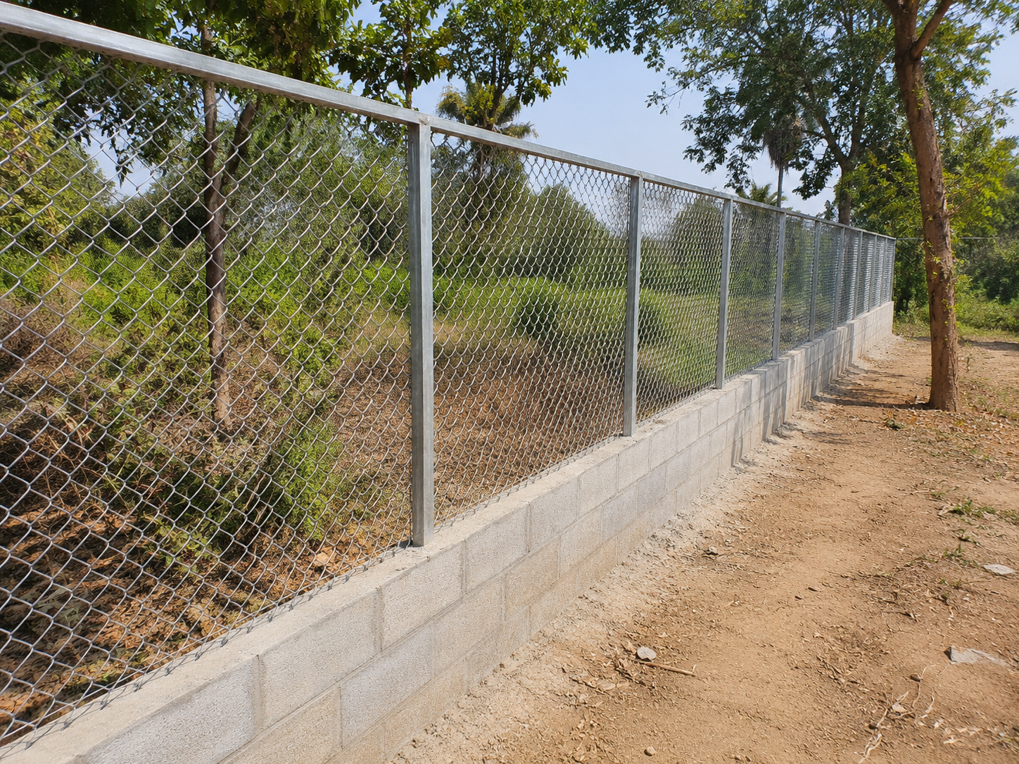 Chain link fence installation in India